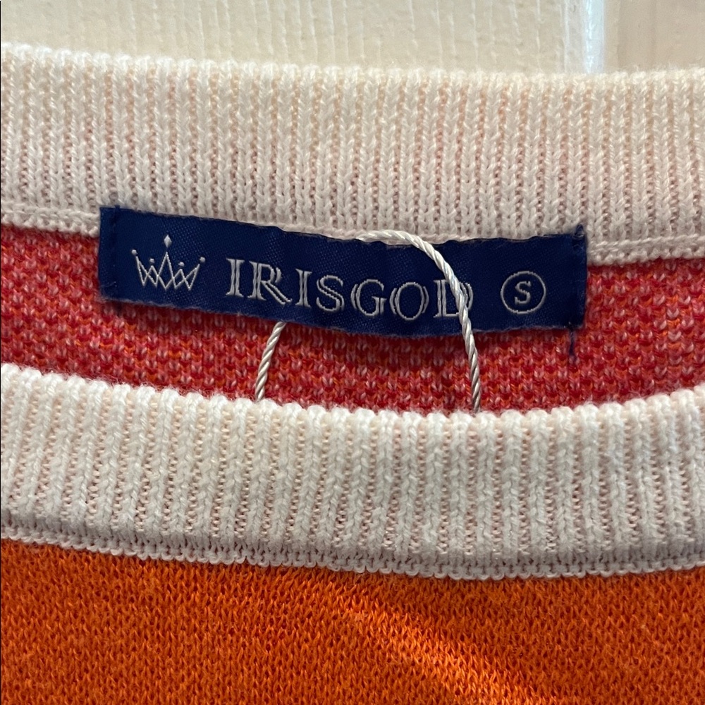 Iris Red and Orange Checkered Sweater - Picture 2 of 3